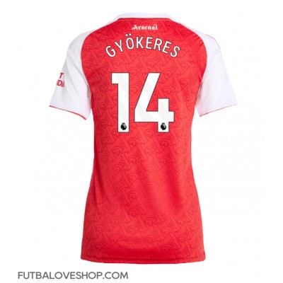 Dres Arsenal Viktor Gyokeres #14 Domáci pre Ženy 2025-26 Krátky Rukáv Dres Arsenal Viktor Gyokeres #14 Domáci pre Ženy 2025-26 Krátky Rukáv